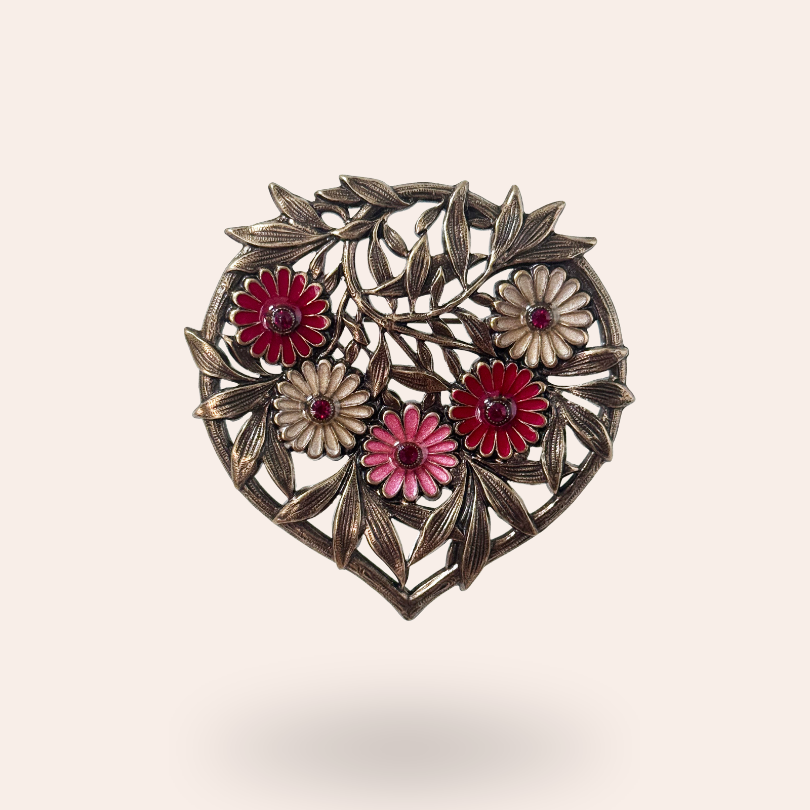 Broche Floria laiton