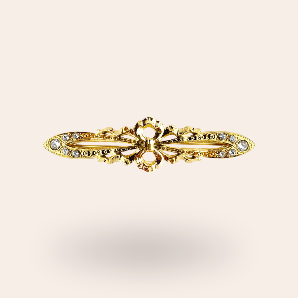 Broche Joli noeud dorée