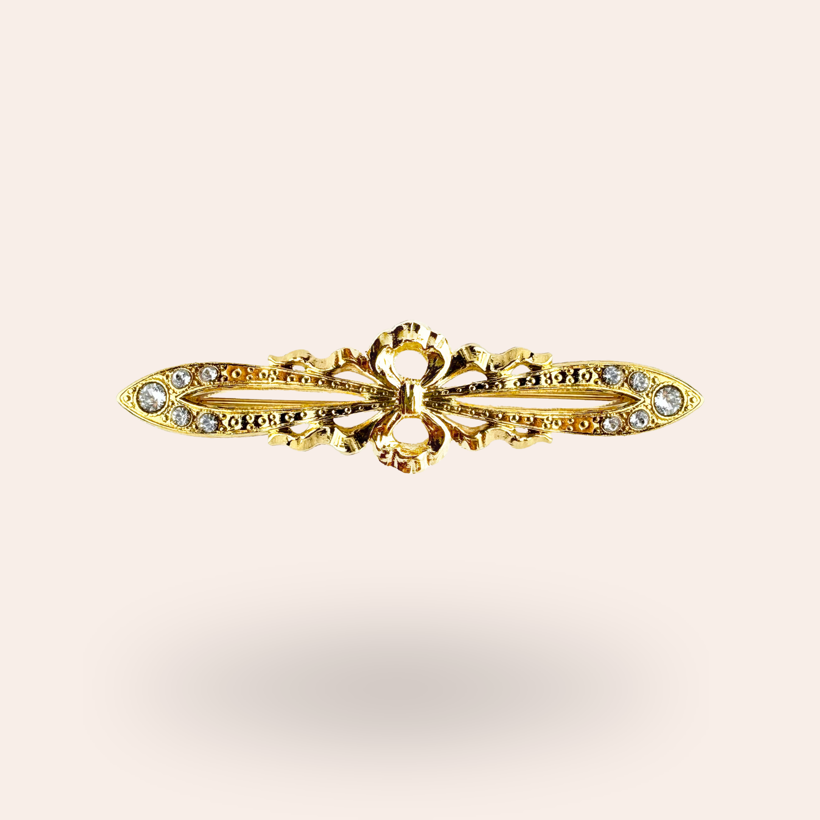 Broche Joli noeud dorée