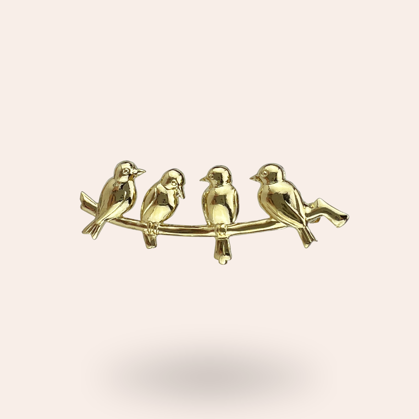 Broche Oisillons dorée