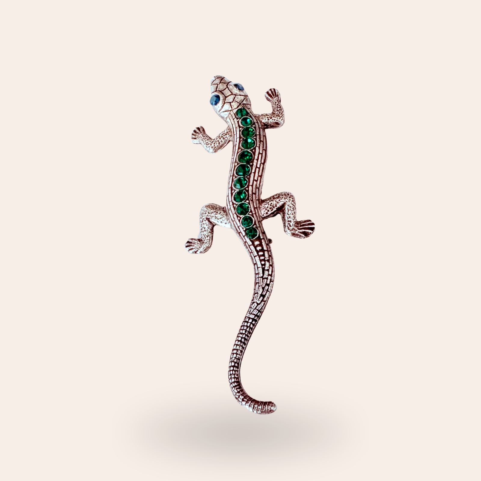 Broche Lézard argentée