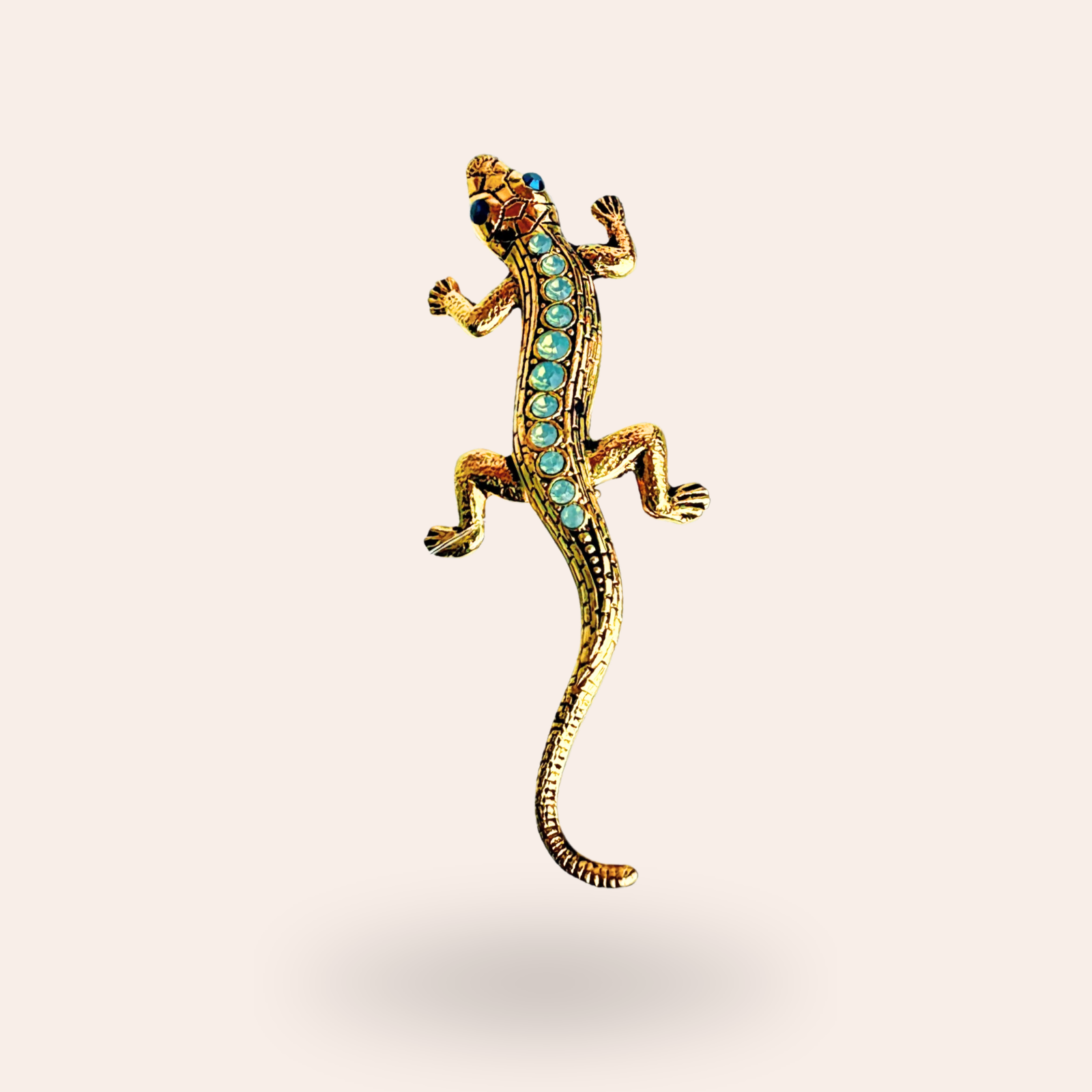 Broche Lézard dorée