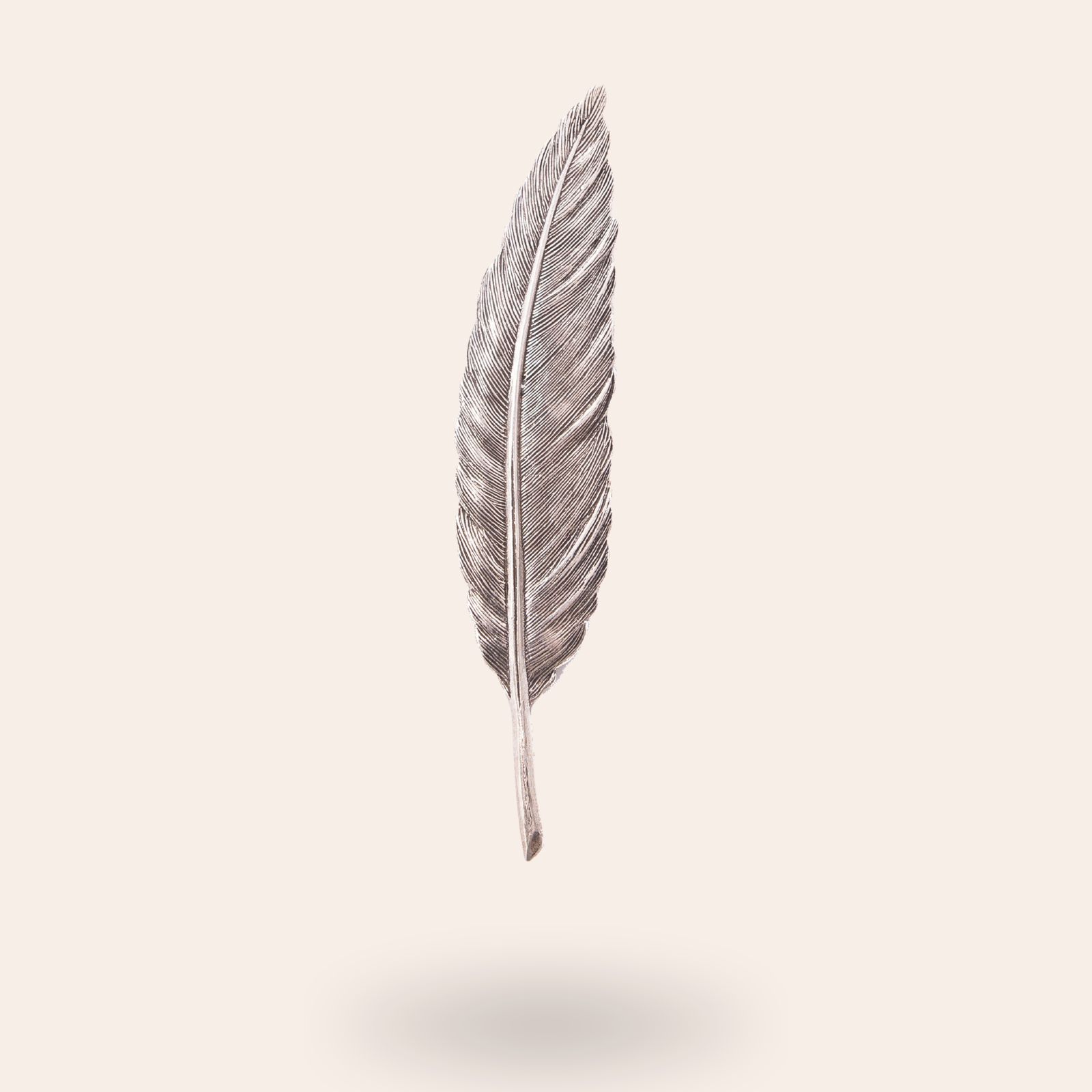 Broche Plume Argentée