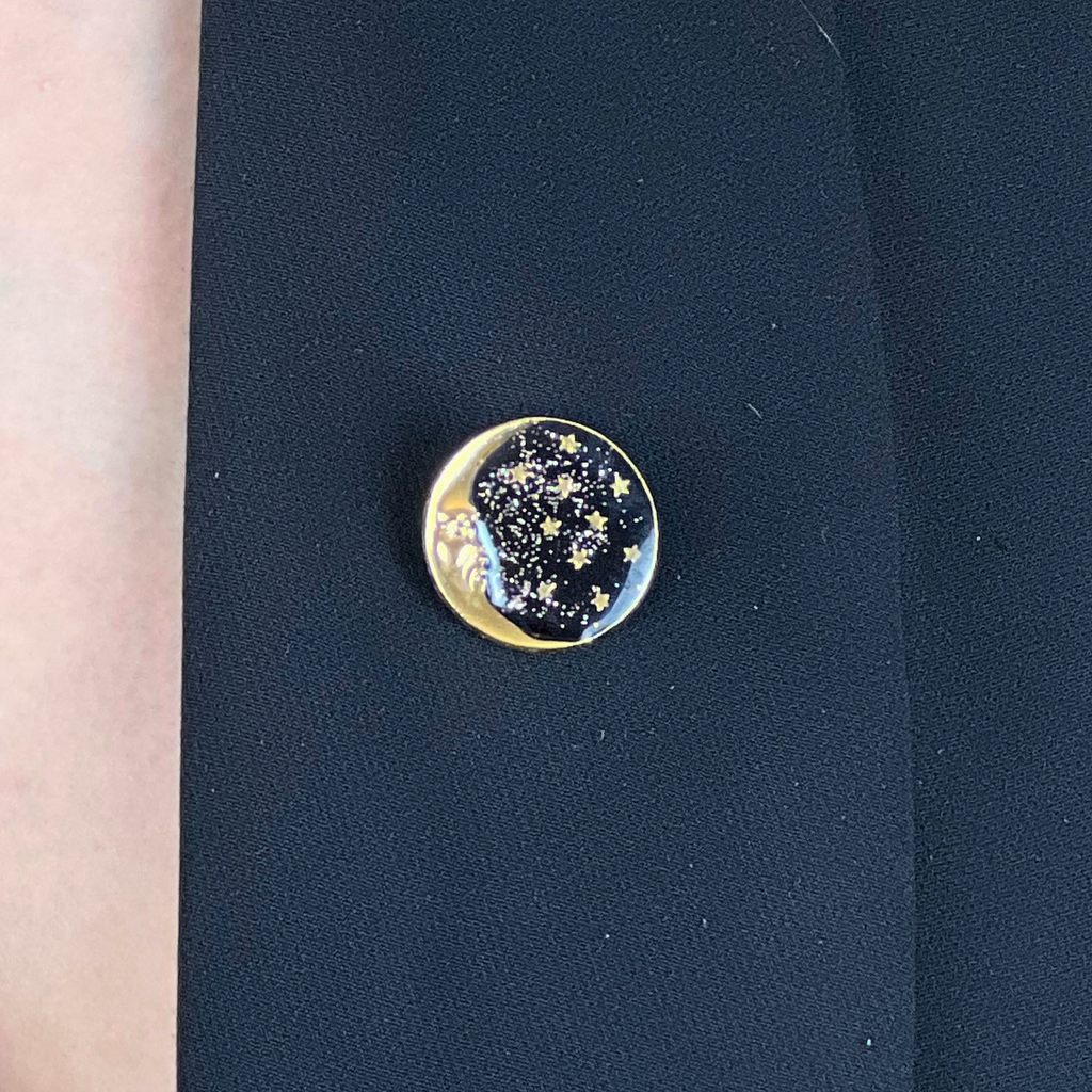 Broche Lune Dorée