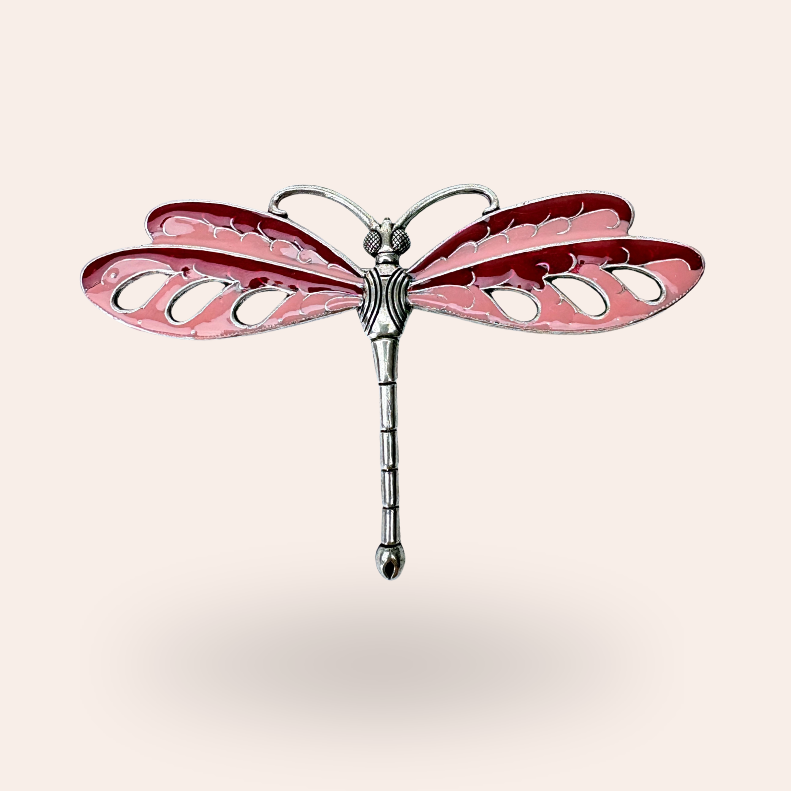 Broche Libellule gravée