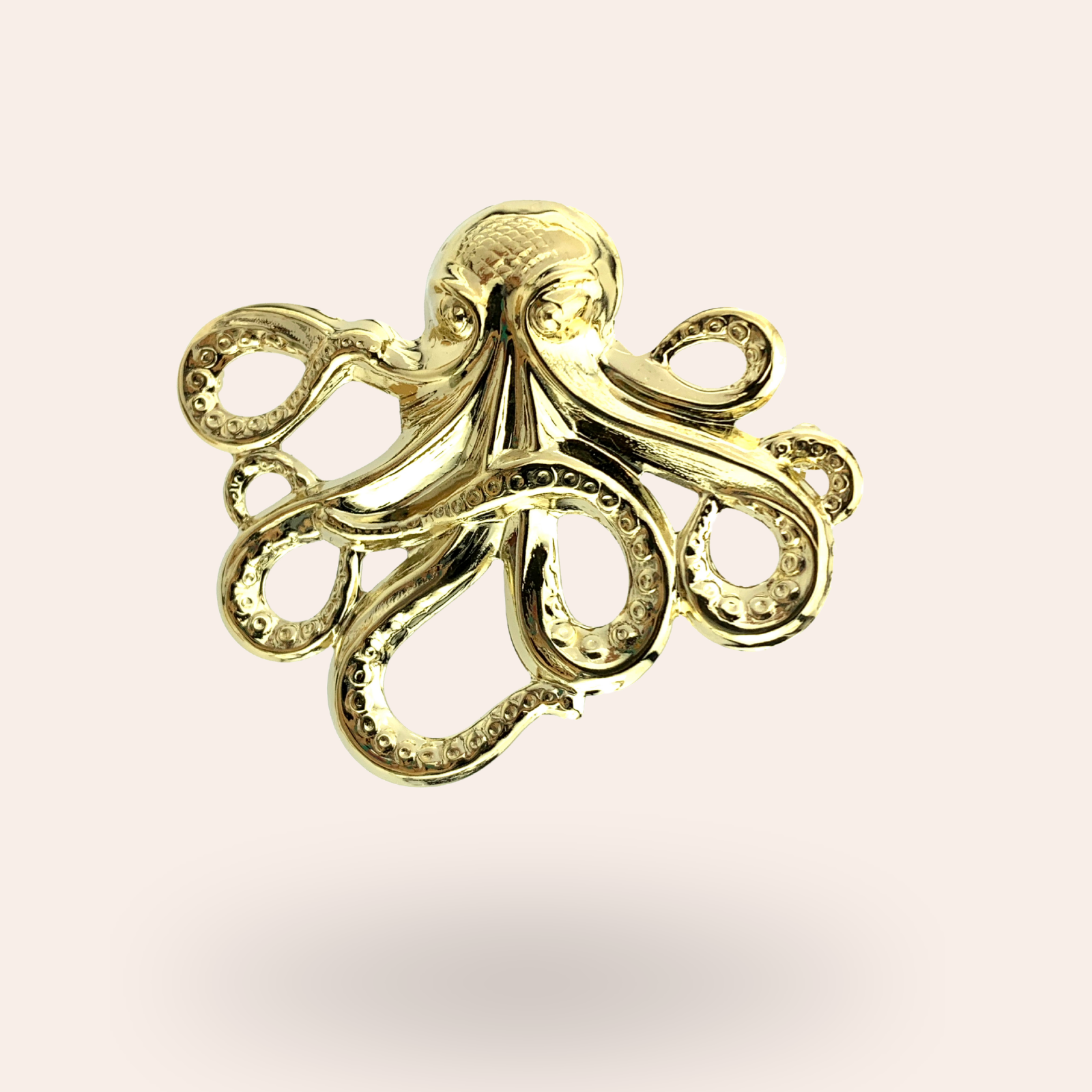 Broche Octopus Dorée