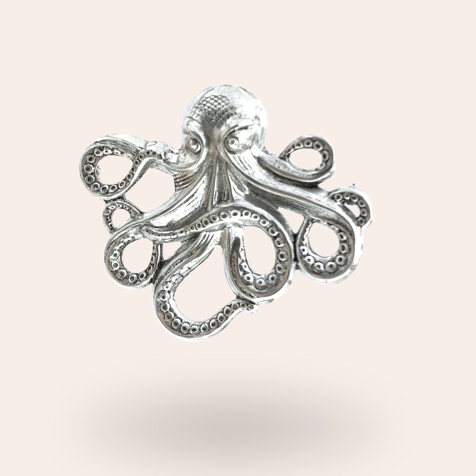 Broche Octopus Argentée