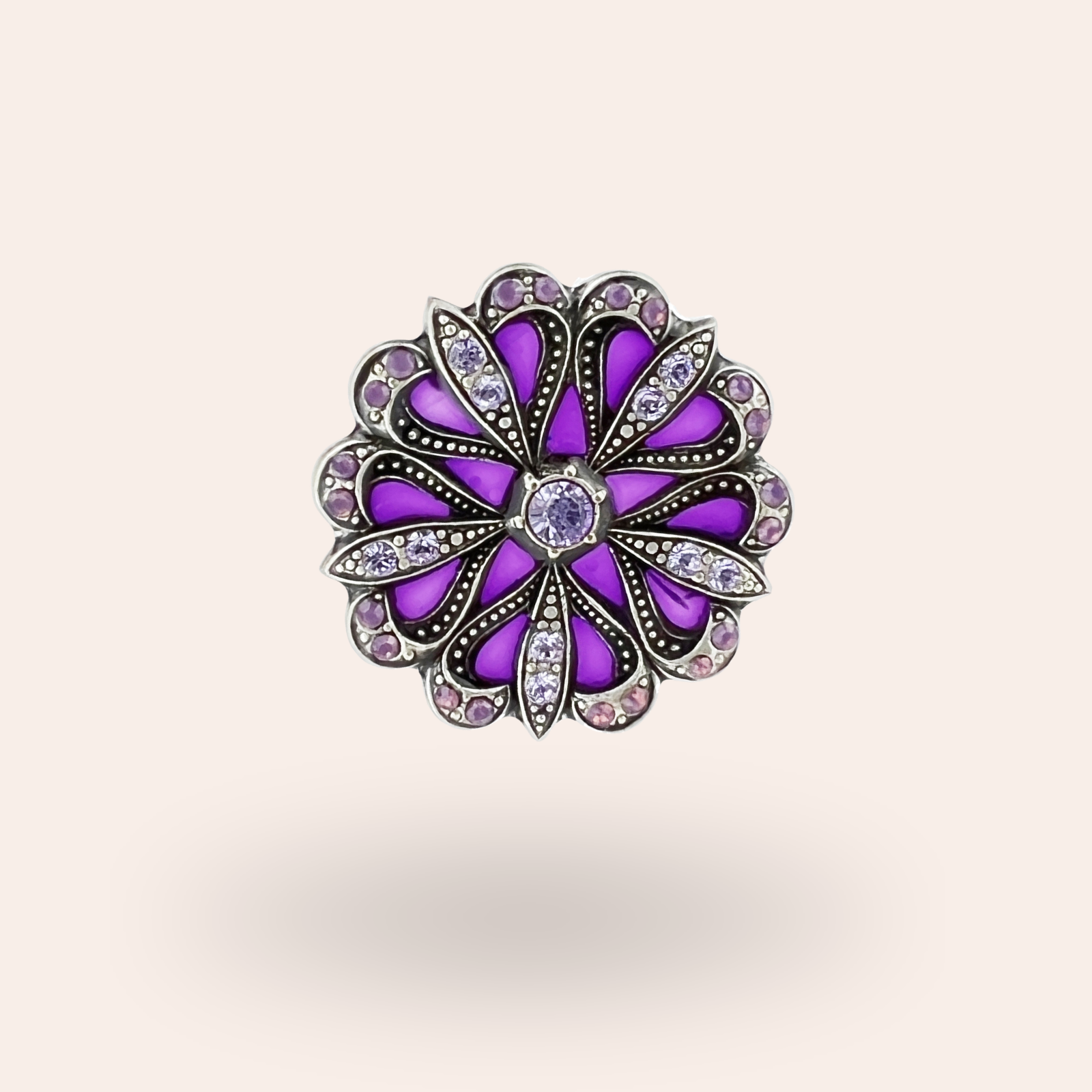 Broche Flore Argentée