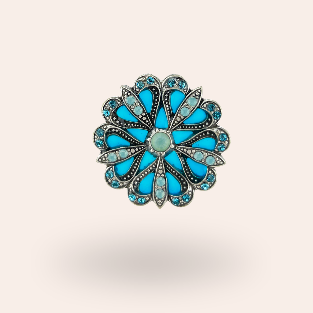 Broche Flore Argentée