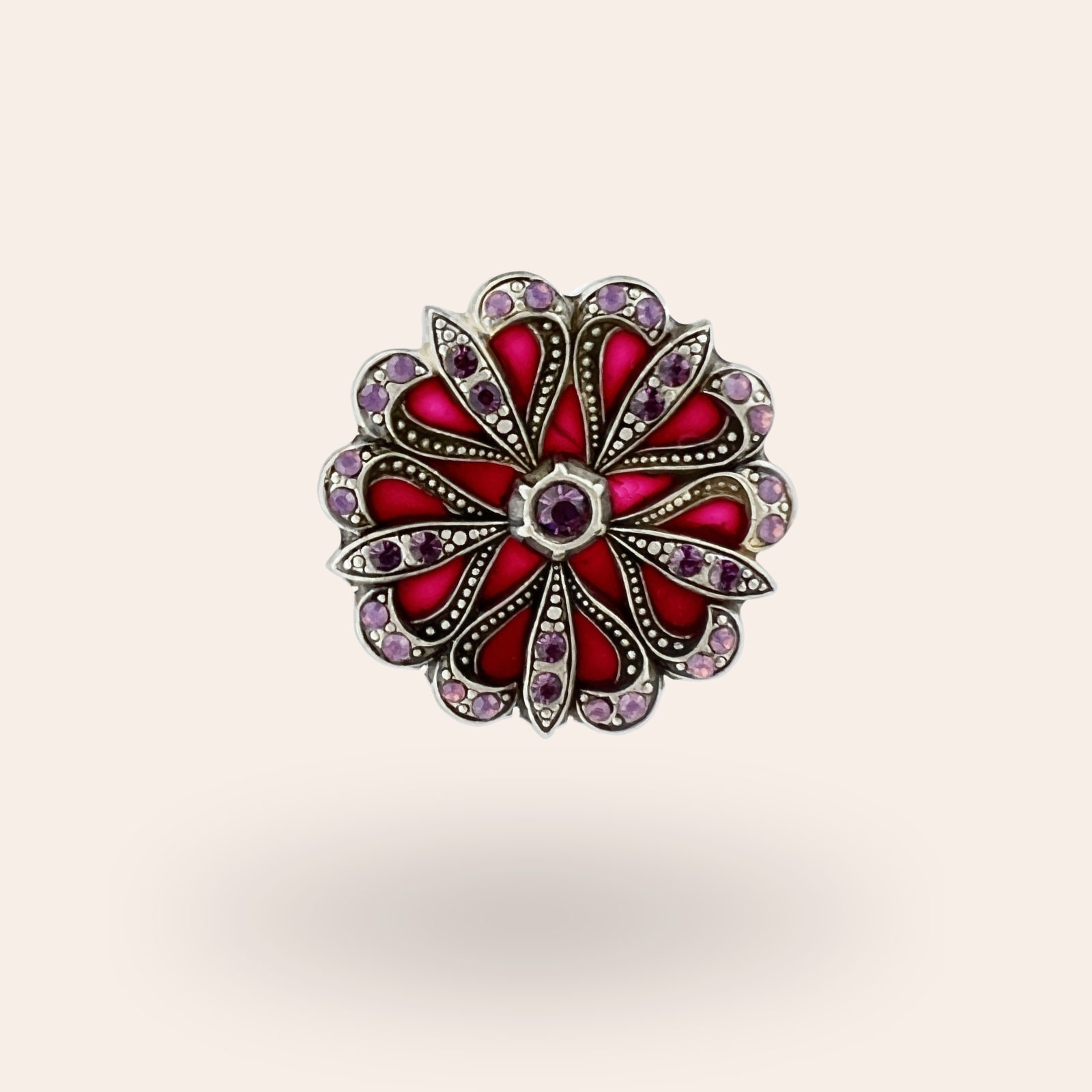 Broche Flore Argentée