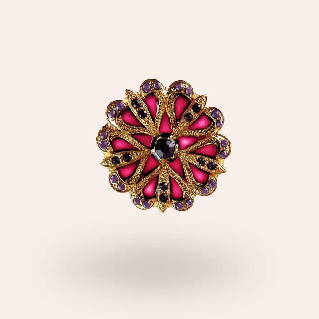 Broche Flore Dorée
