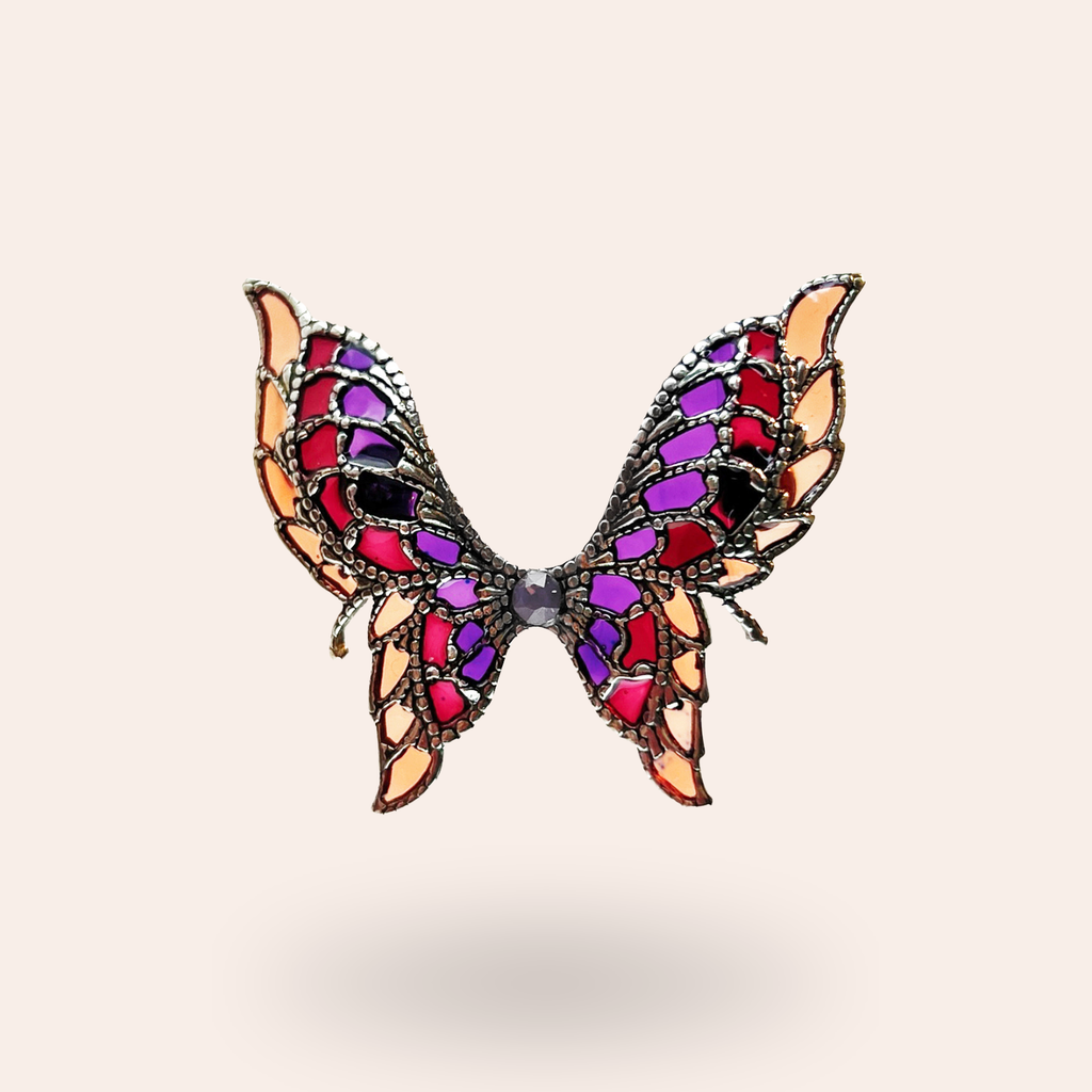 Broche Papilio Argentée