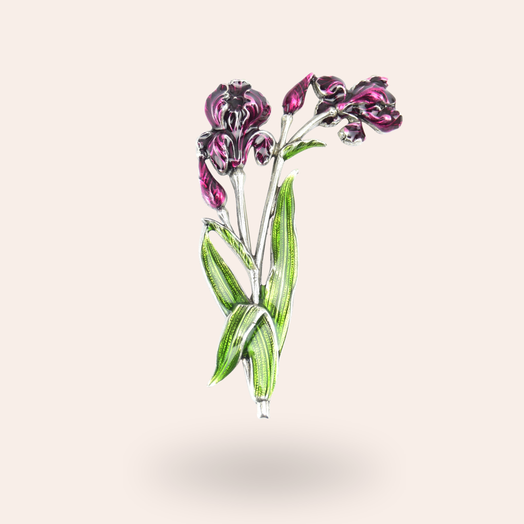 Broche Iris en fleur