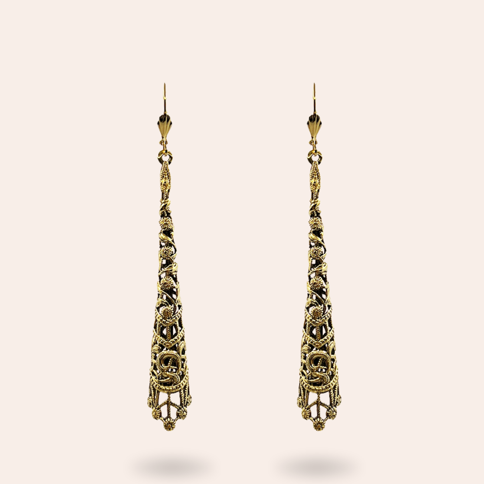 Boucles d'oreilles Empire Dorées