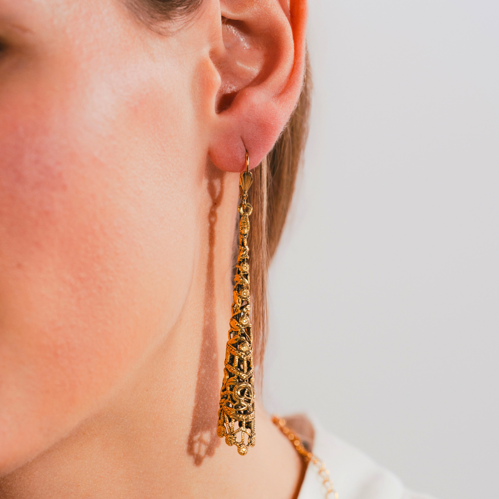 Boucles d'oreilles Empire Dorées