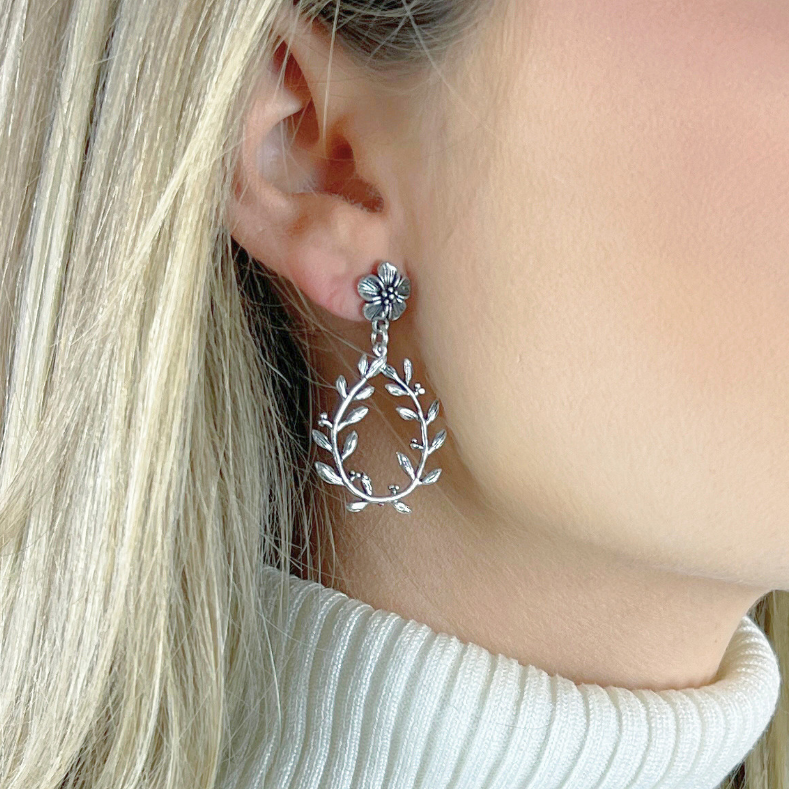 Boucles d'oreilles Césaria Argentées