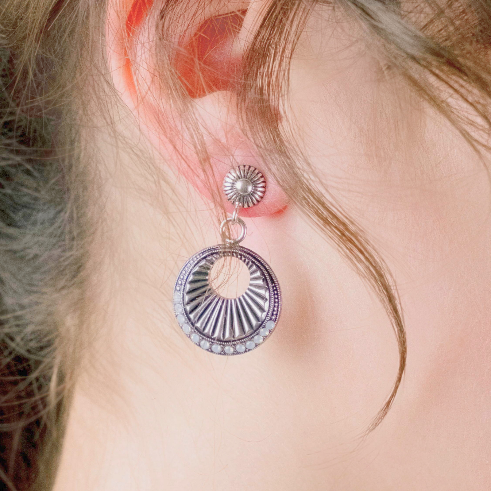 Boucles d'oreilles Lumin Argentées