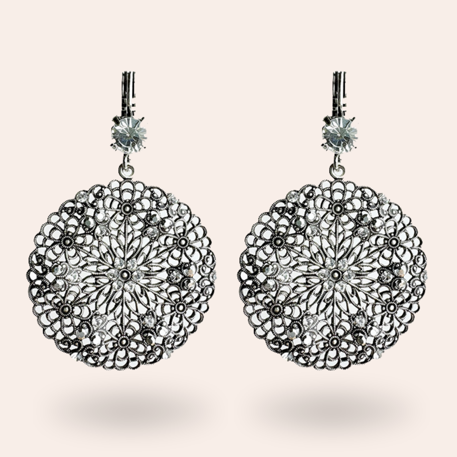 Boucles d'oreilles Rosalia Argentées