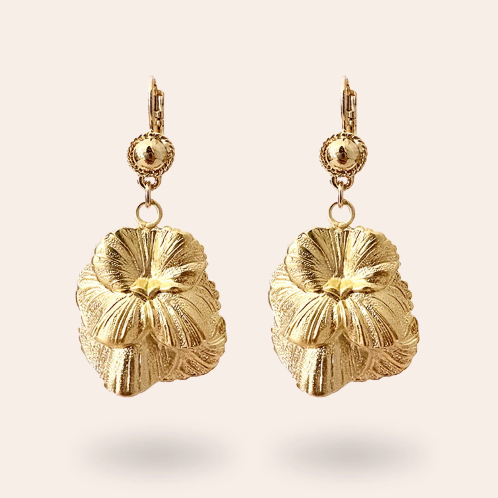 Boucles d'oreilles Crocus Dorées Pendantes