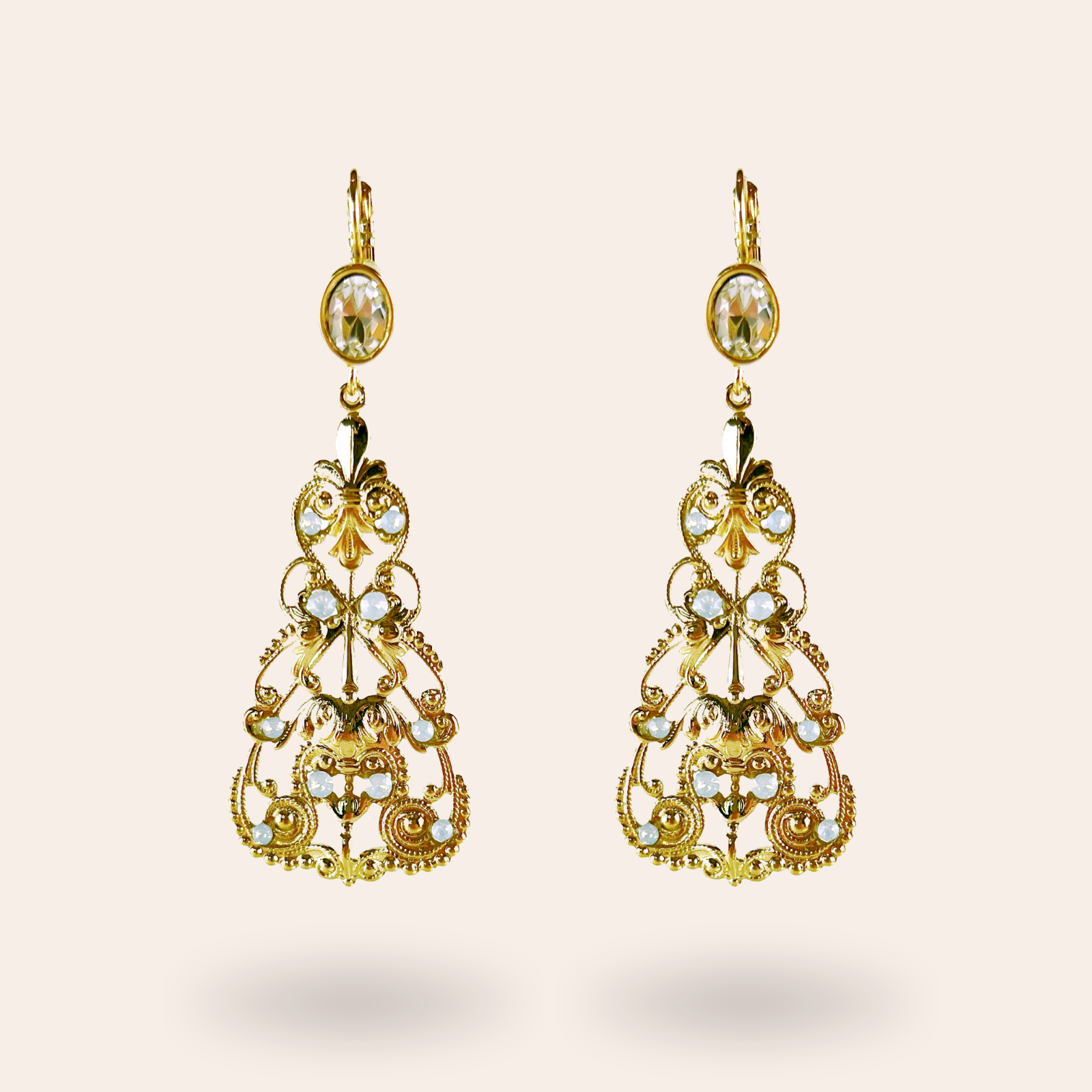 Boucles d'oreilles Reina Dorées