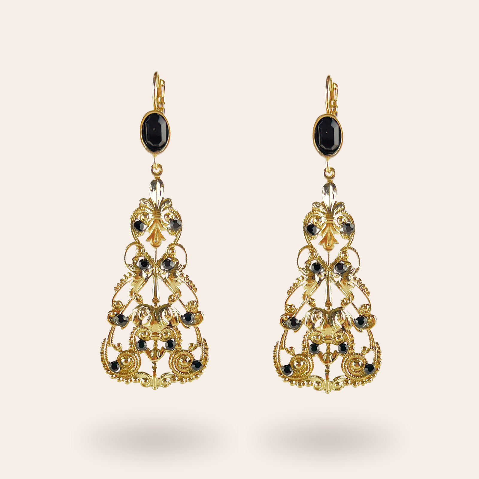 Boucles d'oreilles Reina Dorées