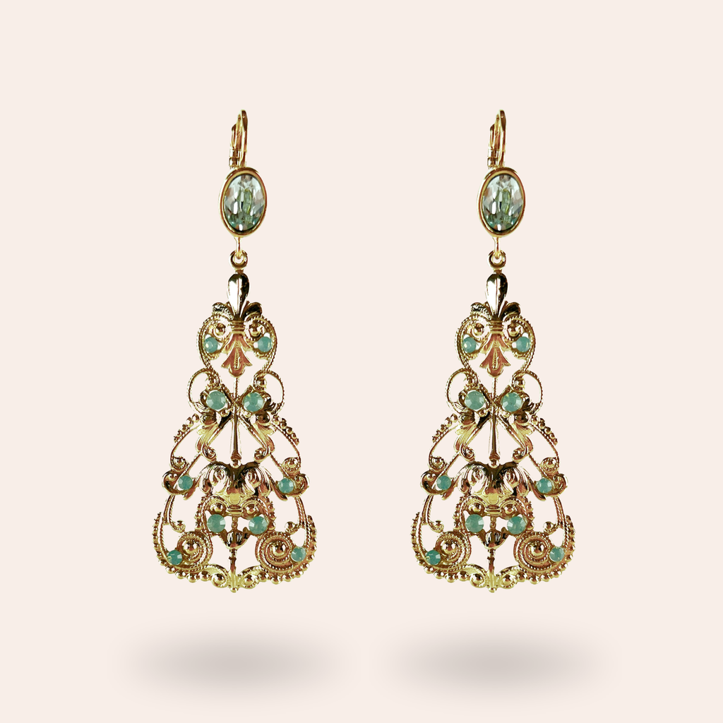 Boucles d'oreilles Reina Dorées