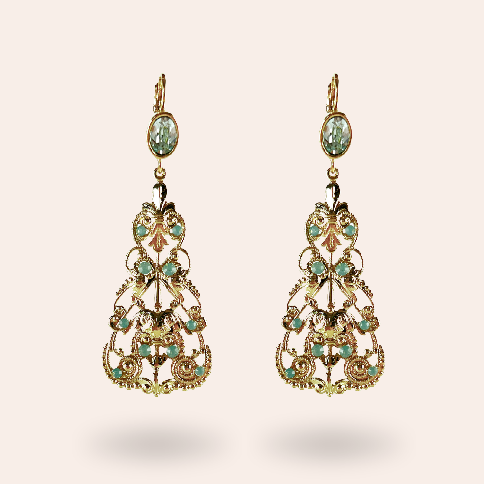 Boucles d'oreilles Reina Dorées