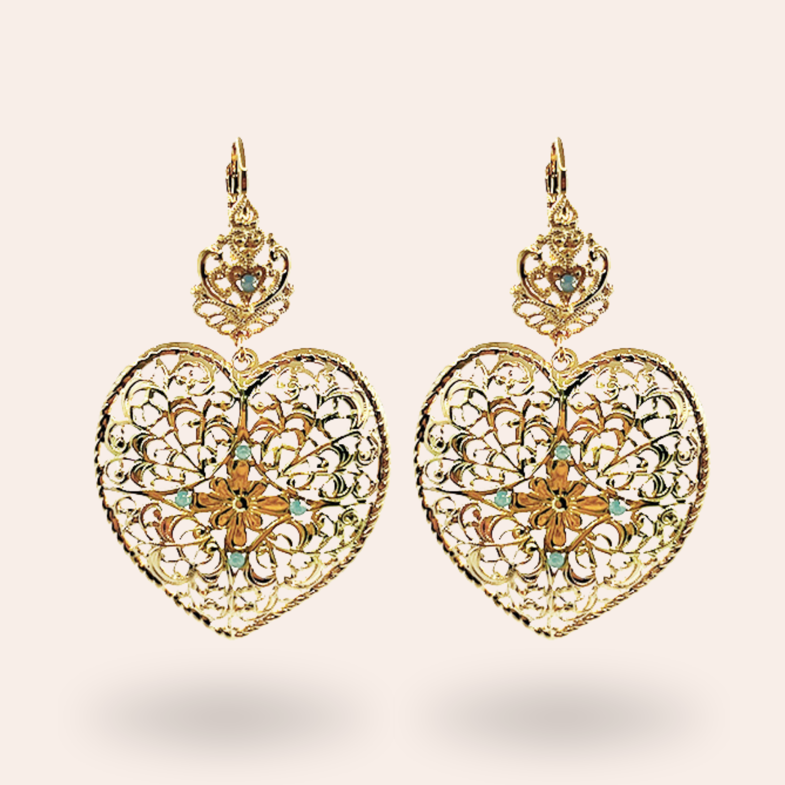Boucles d'oreilles Love Love Dorées