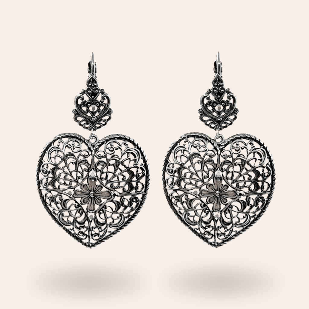 Boucles d'oreilles Love Love Argentées