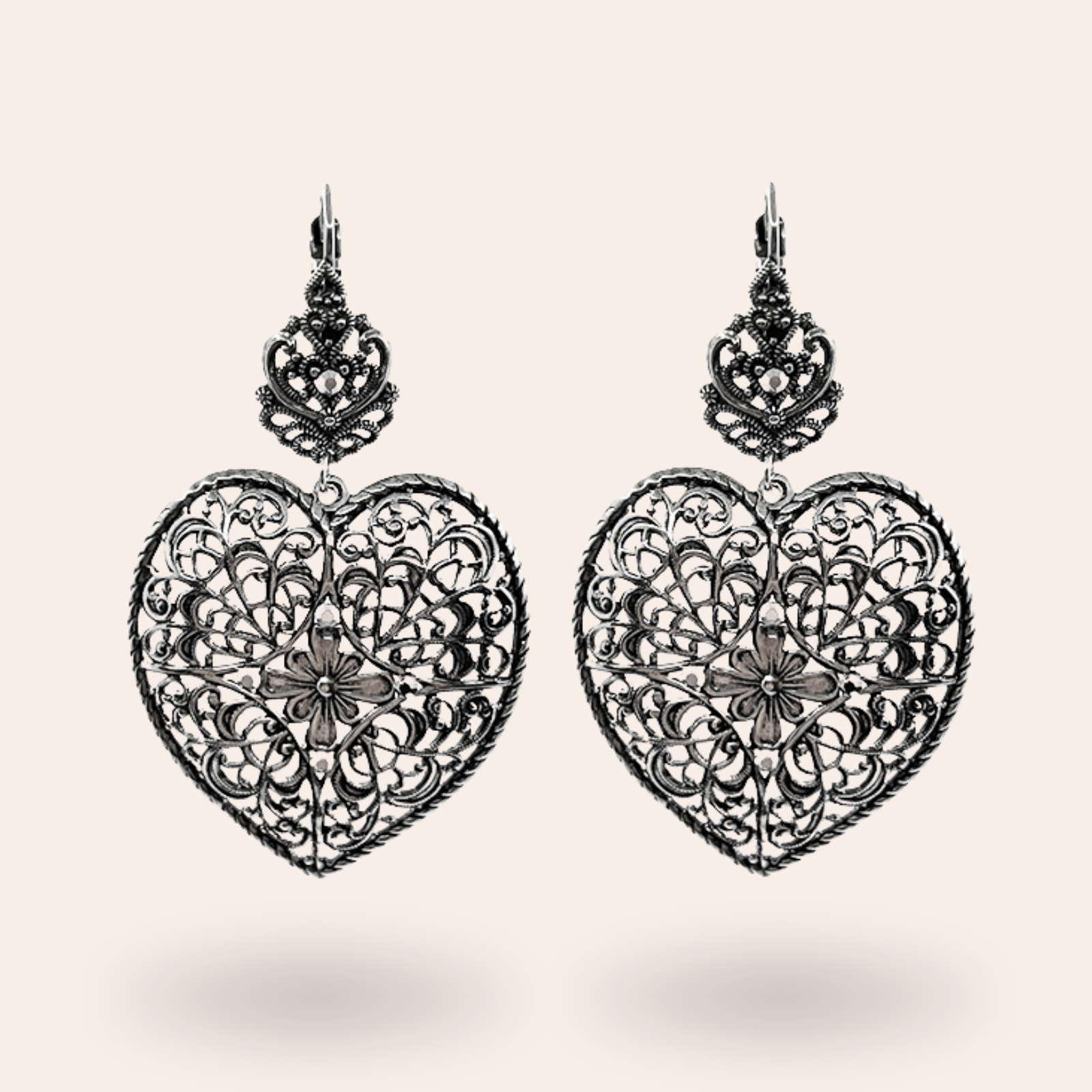 Boucles d'oreilles Love Love Argentées
