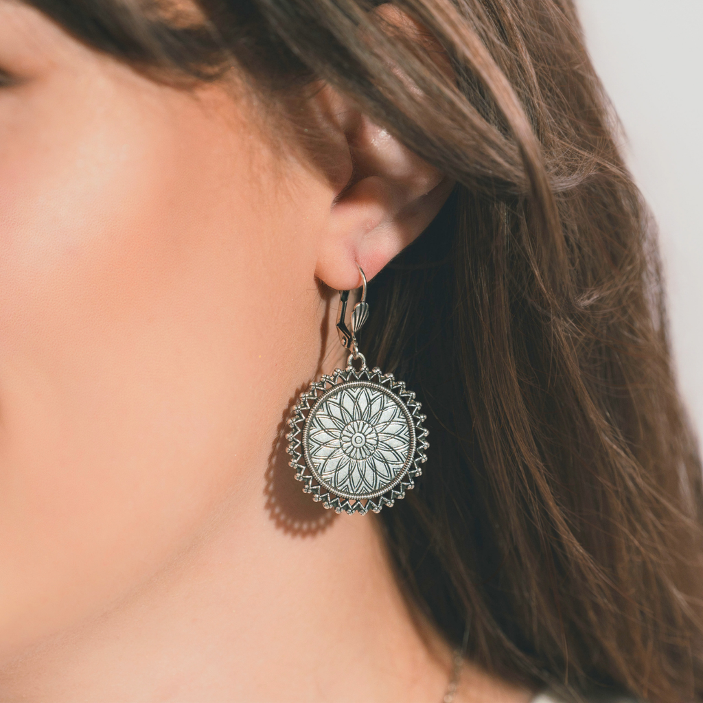 Boucles d'oreilles Stellaire Argentées