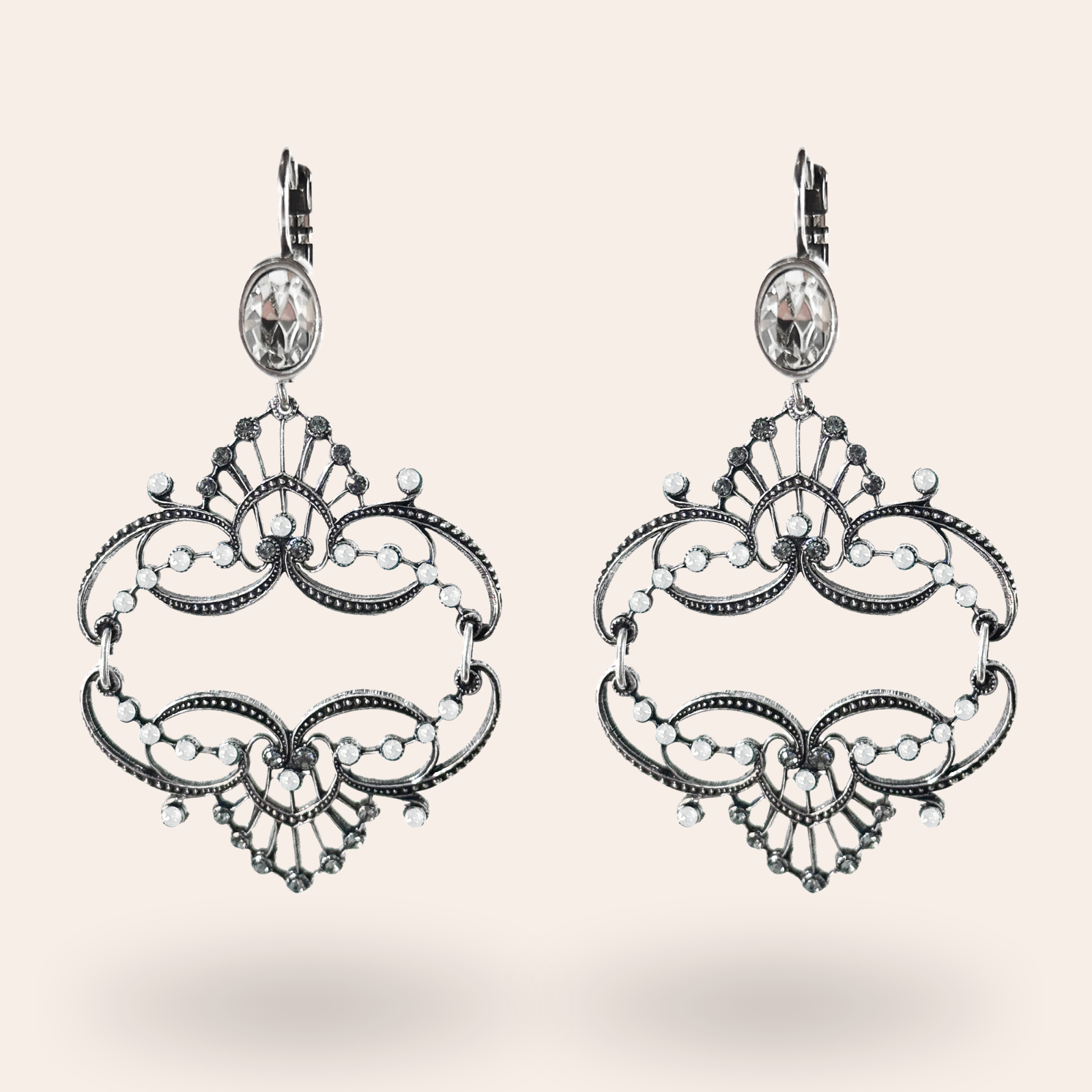 Boucles d'oreilles Antoinette Argentées