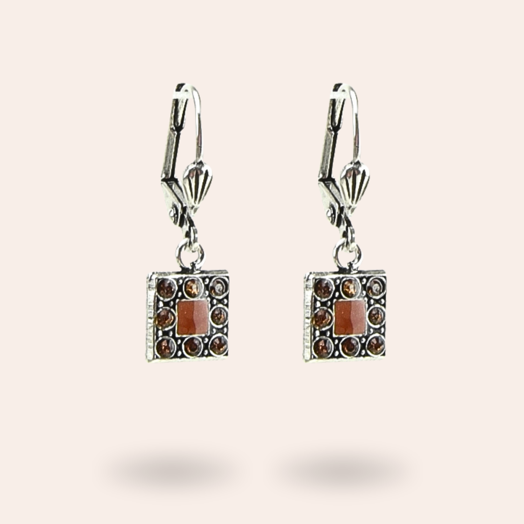 Boucles d'oreilles Carré chic