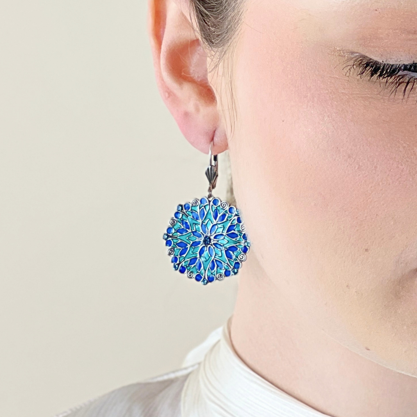 Boucles d'oreilles Violette