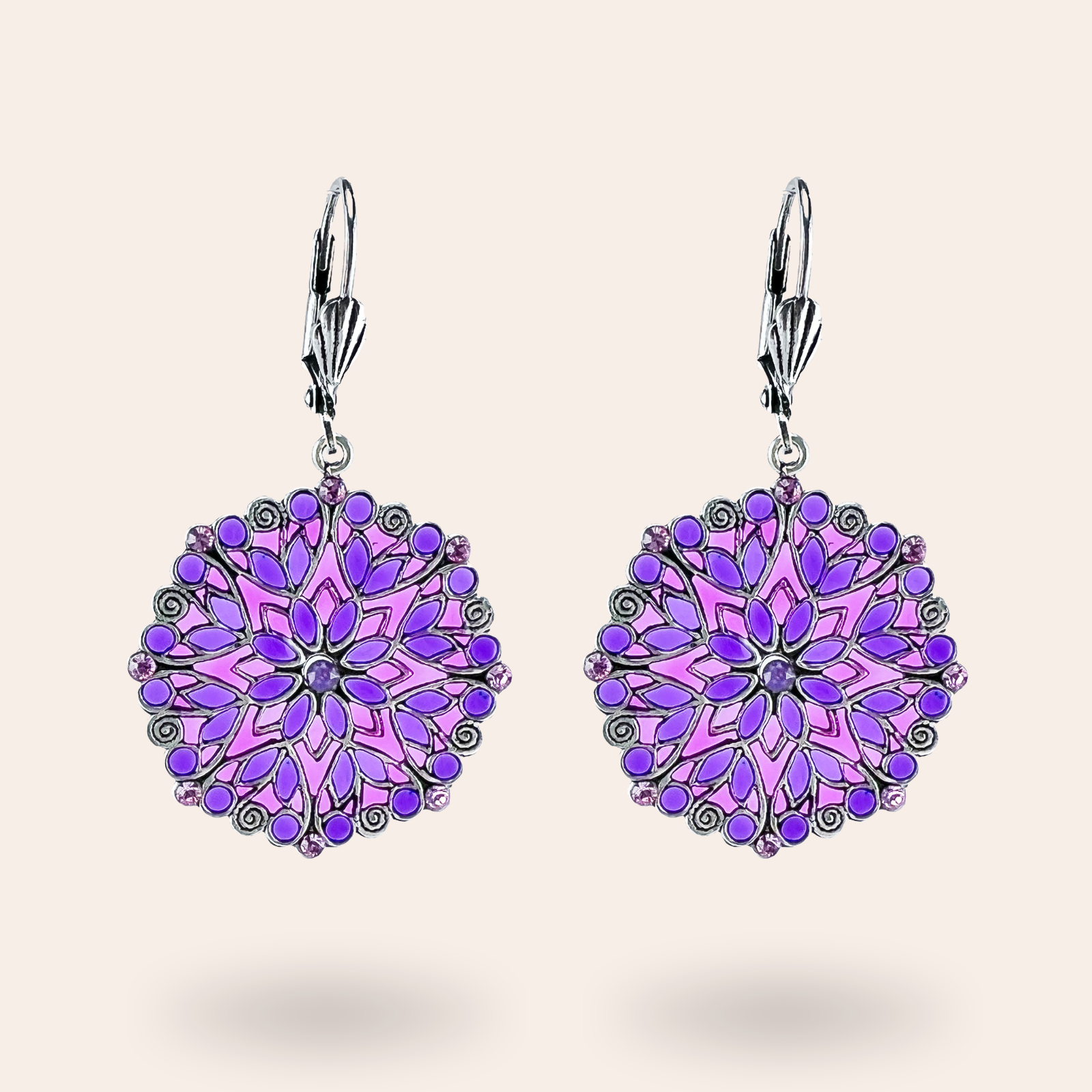 Boucles d'oreilles Violette