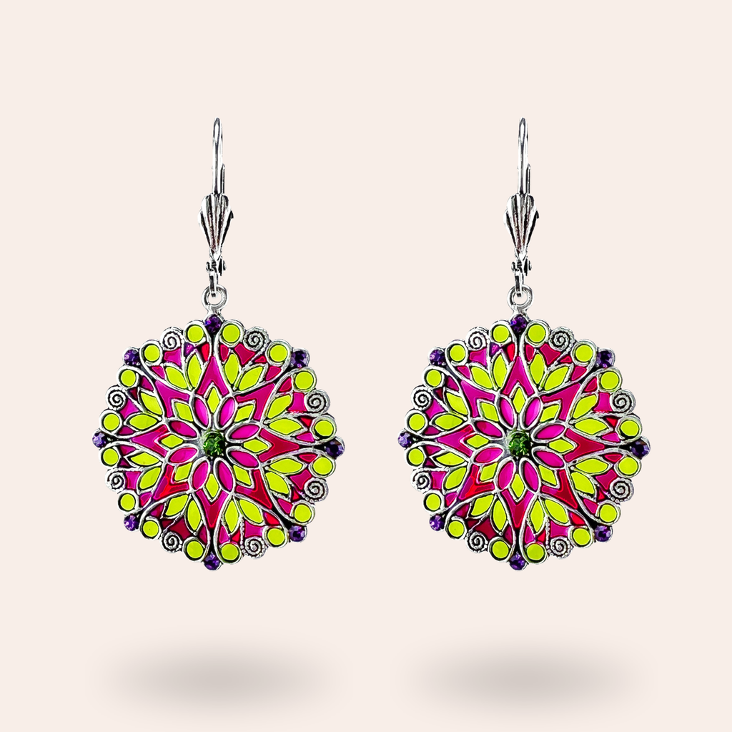 Boucles d'oreilles Violette