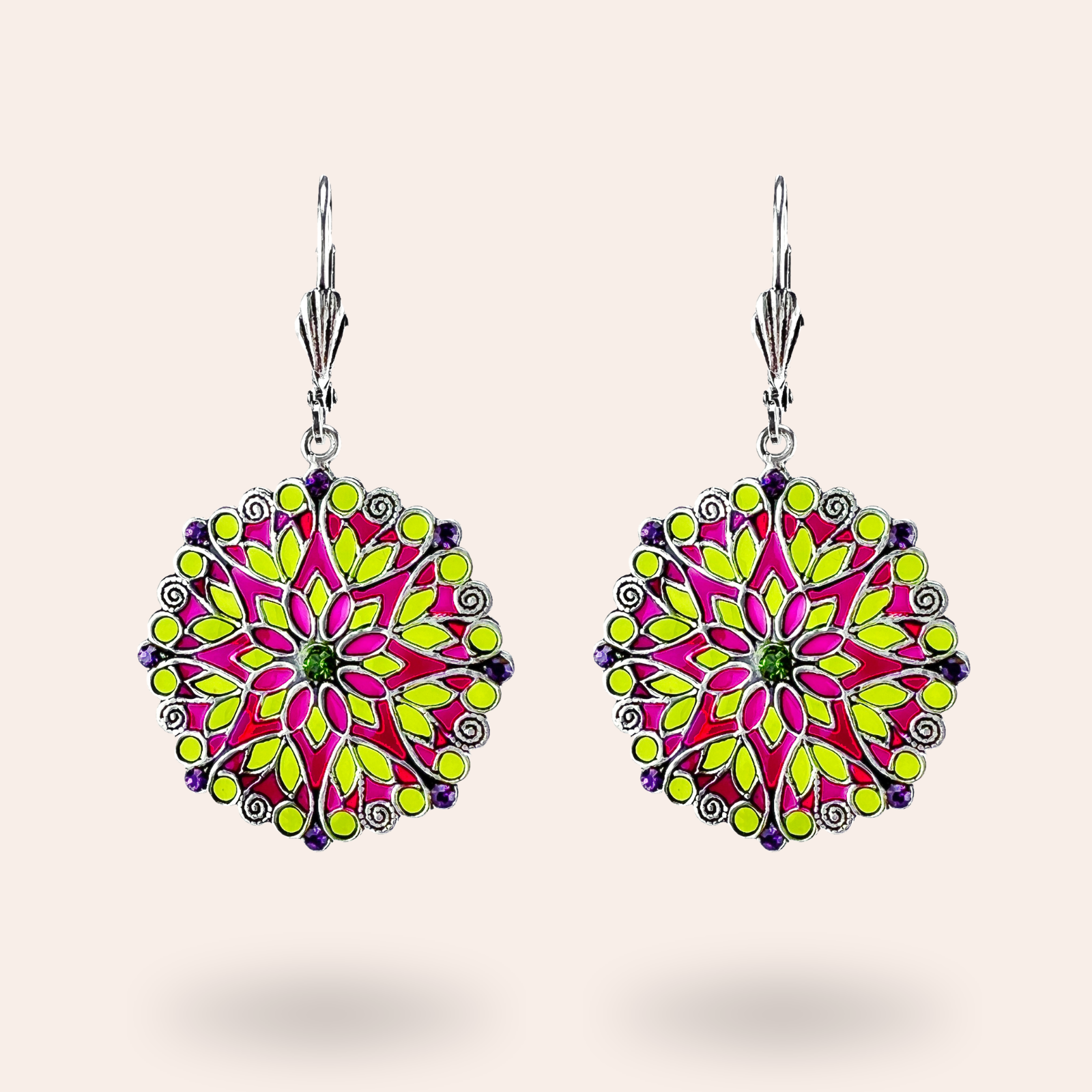 Boucles d'oreilles Violette