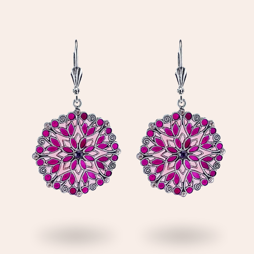 Boucles d'oreilles Violette