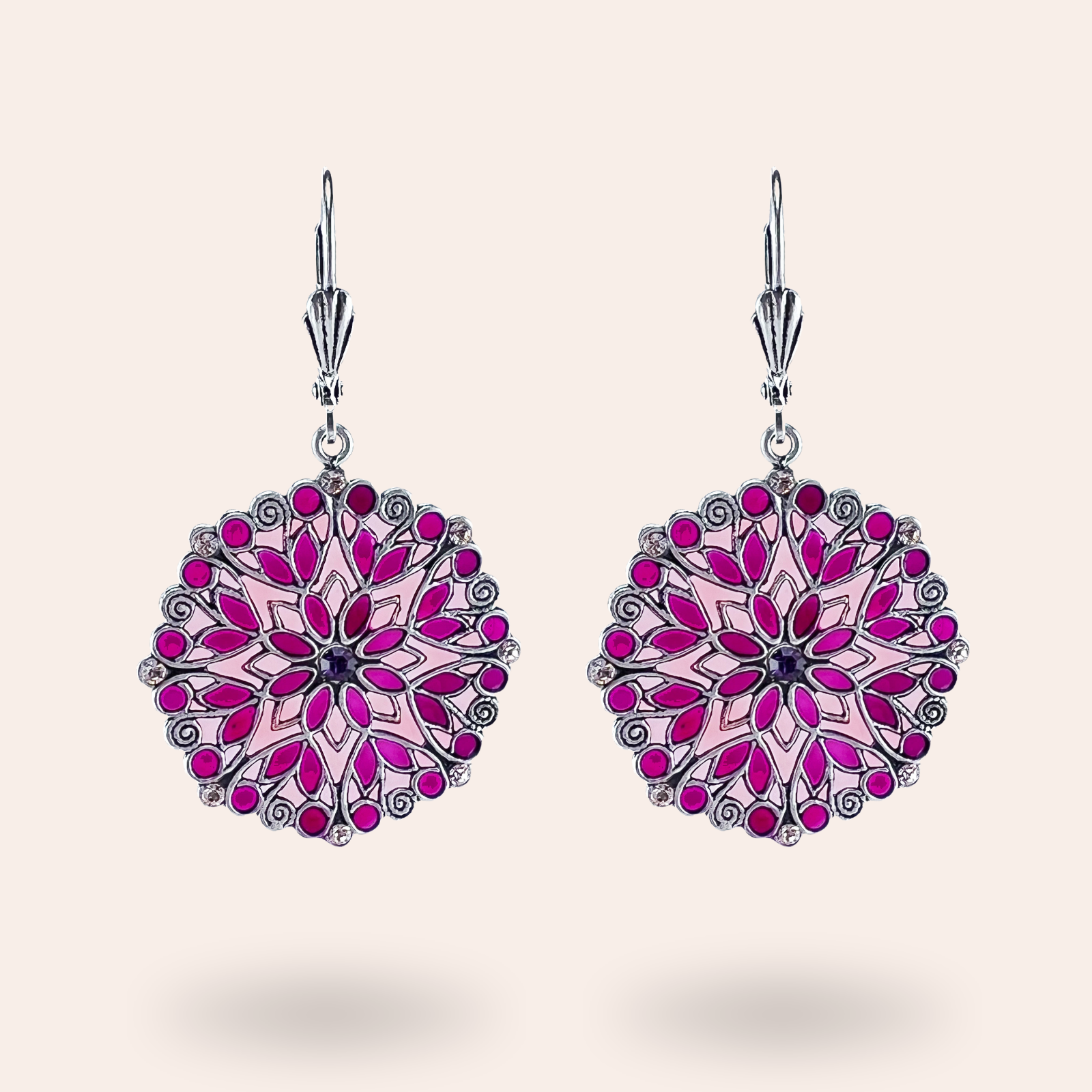 Boucles d'oreilles Violette