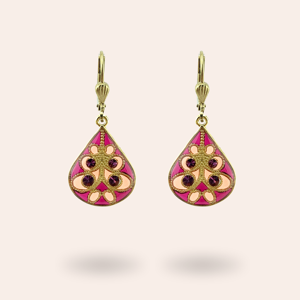 Boucles d'oreilles Entrelacs dorées