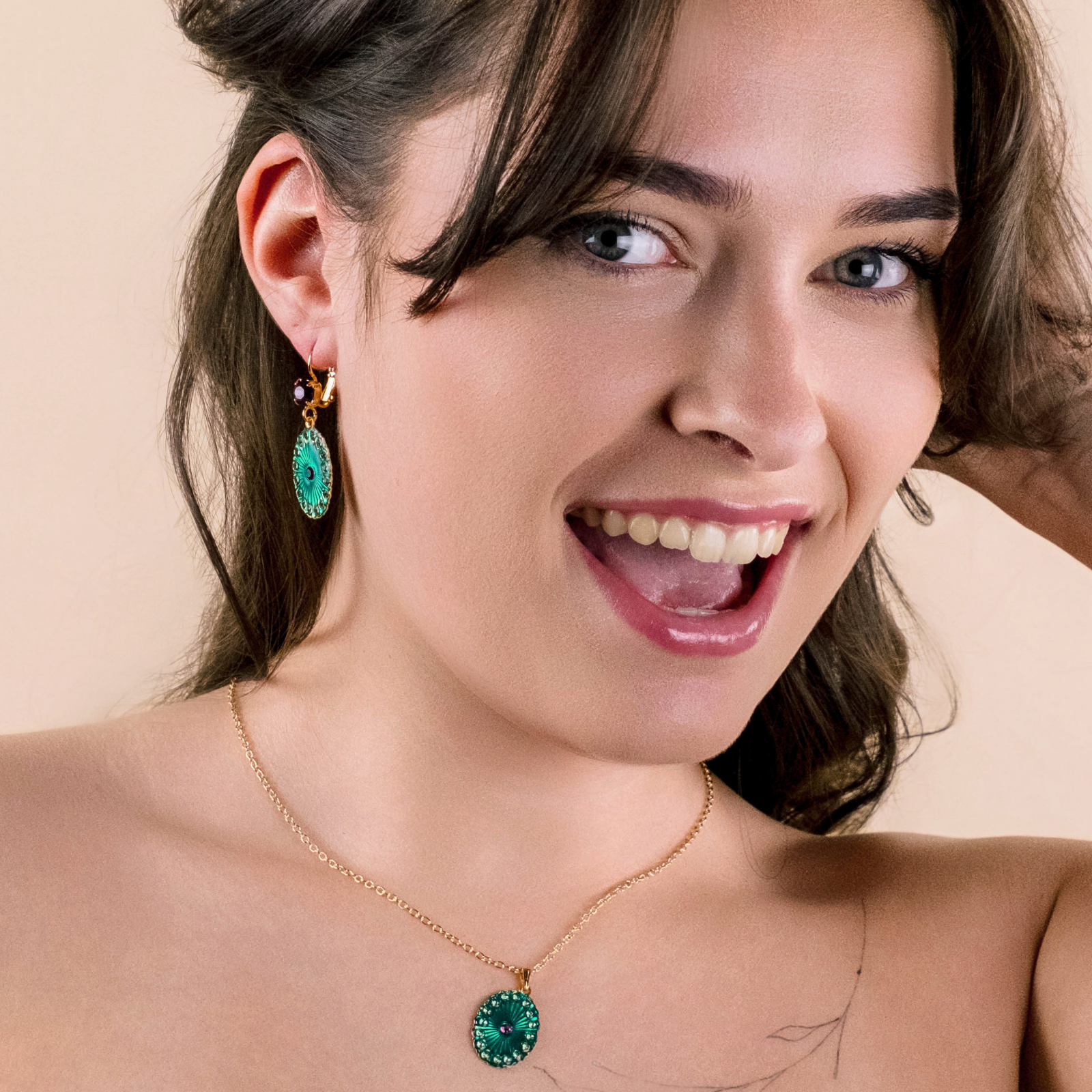 Boucles d'oreilles Ray dorées