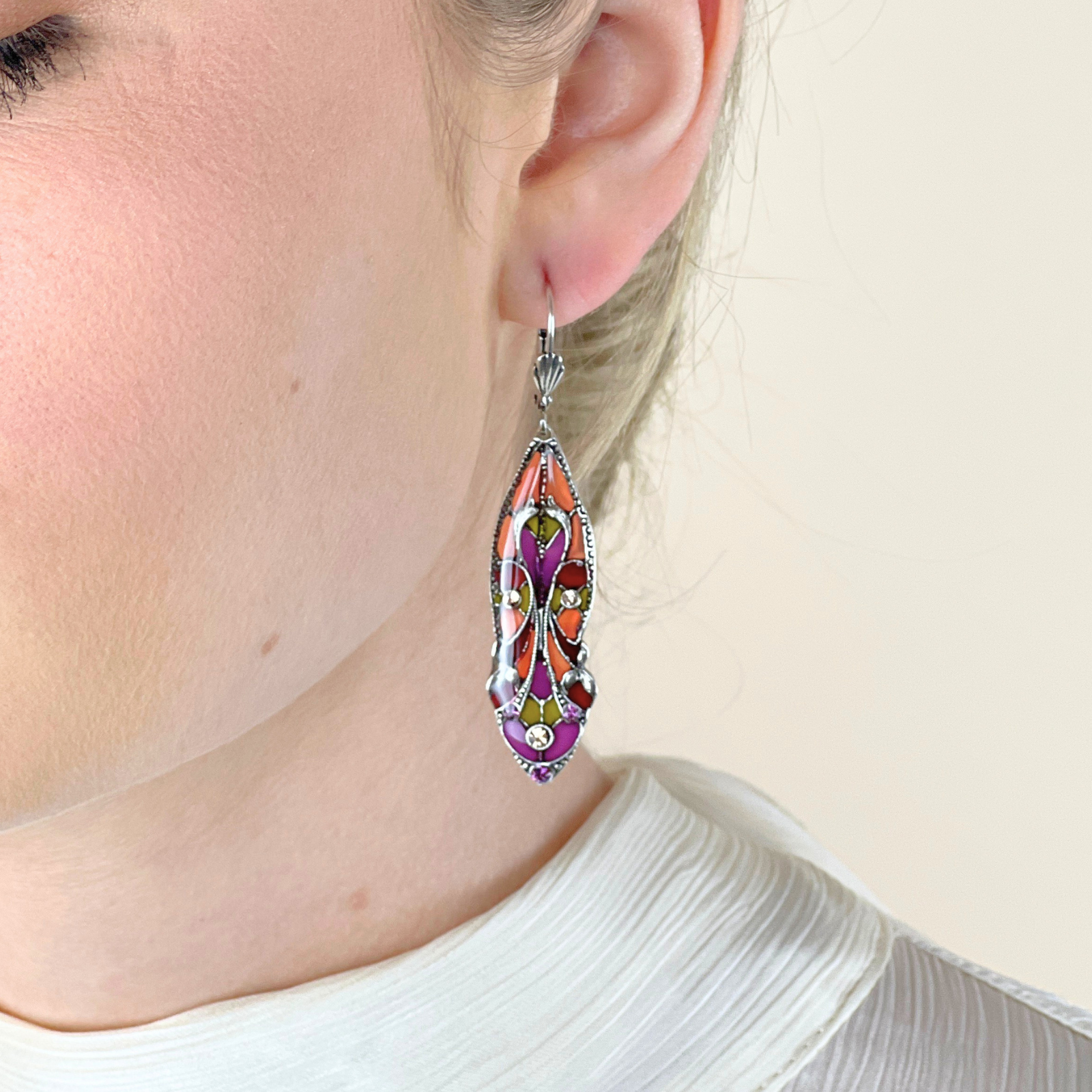 Boucles d'oreilles Mucha