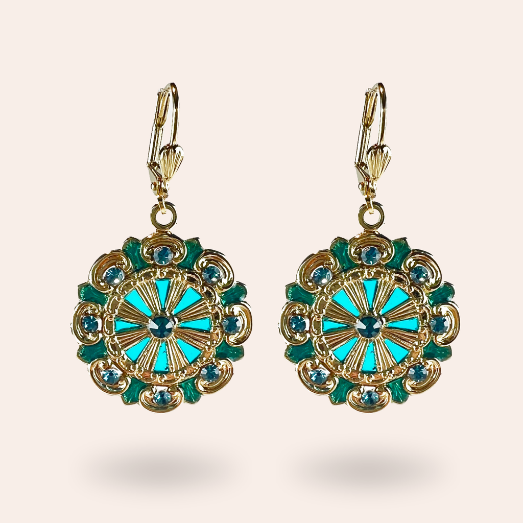 Boucles d'oreilles Suzanne dorées