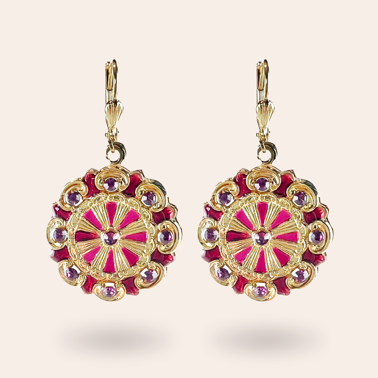 Boucles d'oreilles Suzanne dorées