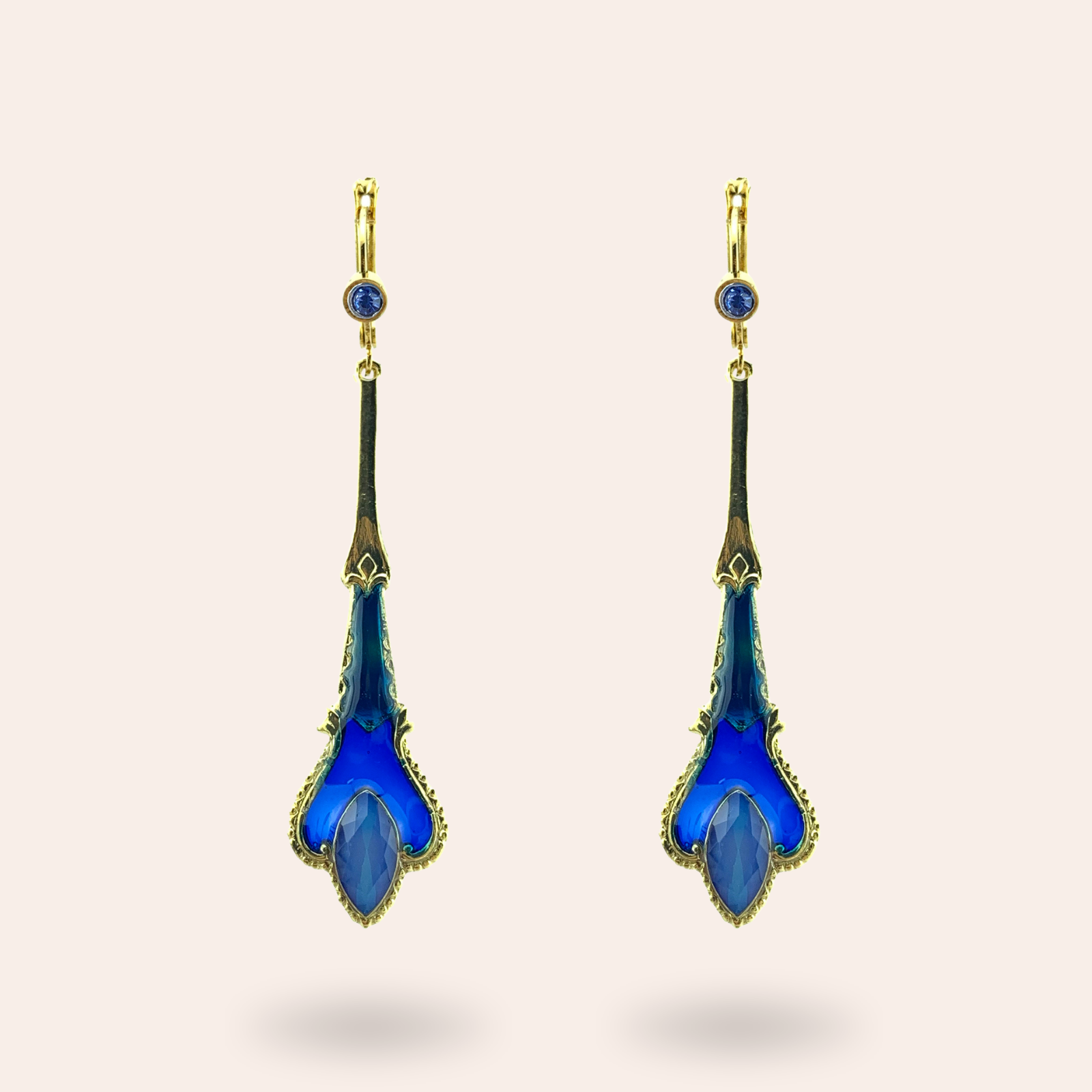 Boucles d'oreilles Chatelaine dorées