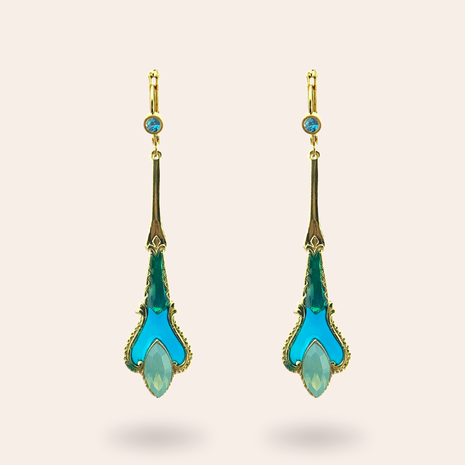 Boucles d'oreilles Chatelaine dorées
