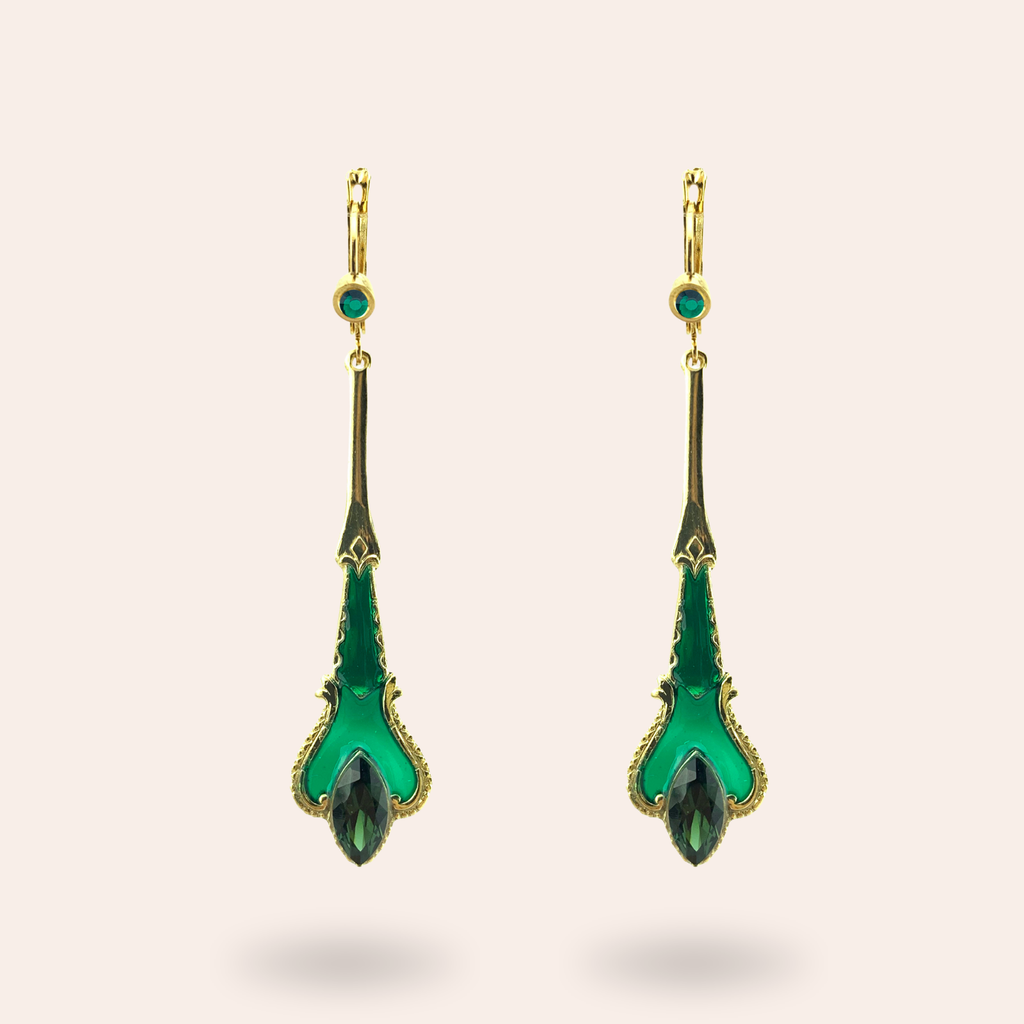 Boucles d'oreilles Chatelaine dorées