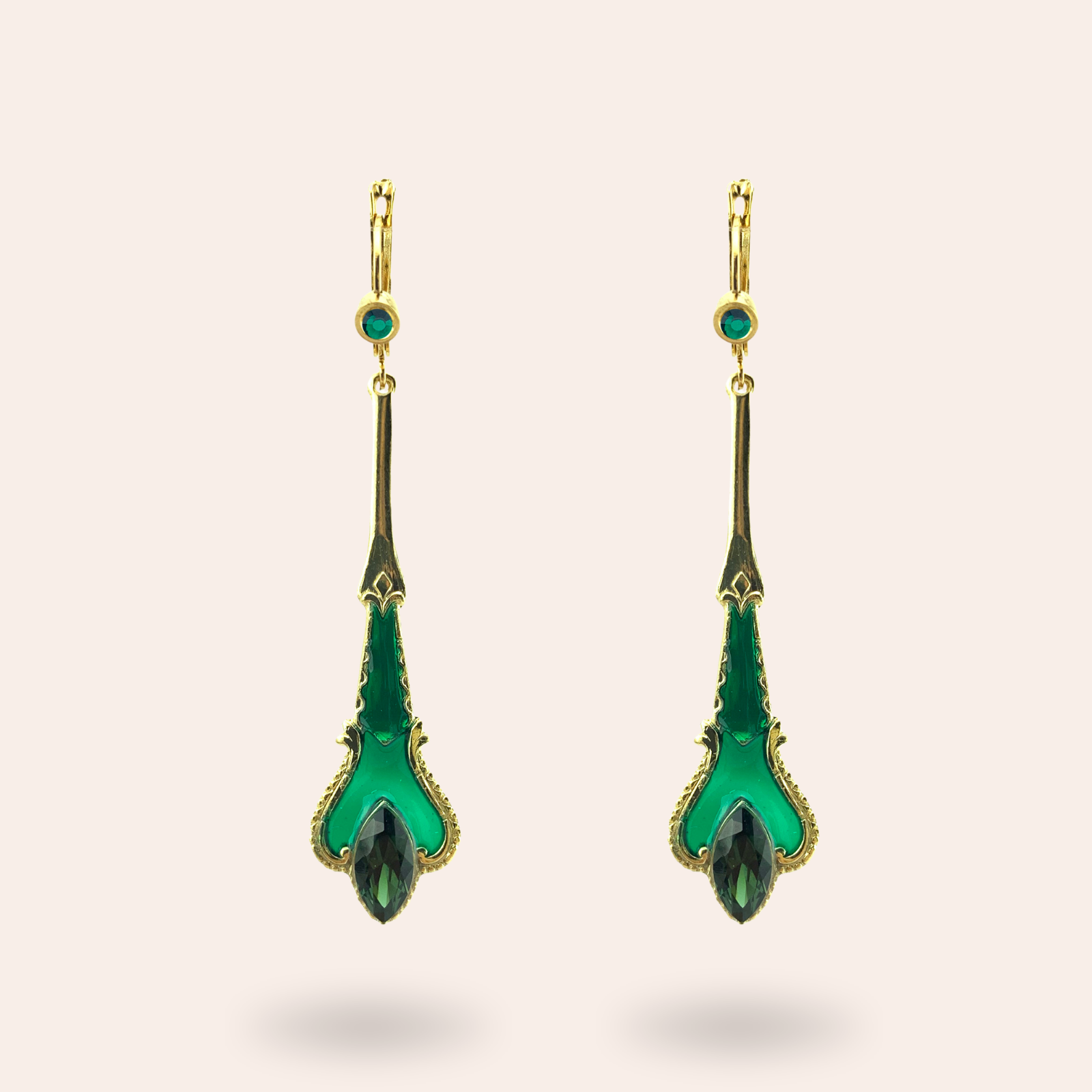 Boucles d'oreilles Chatelaine dorées