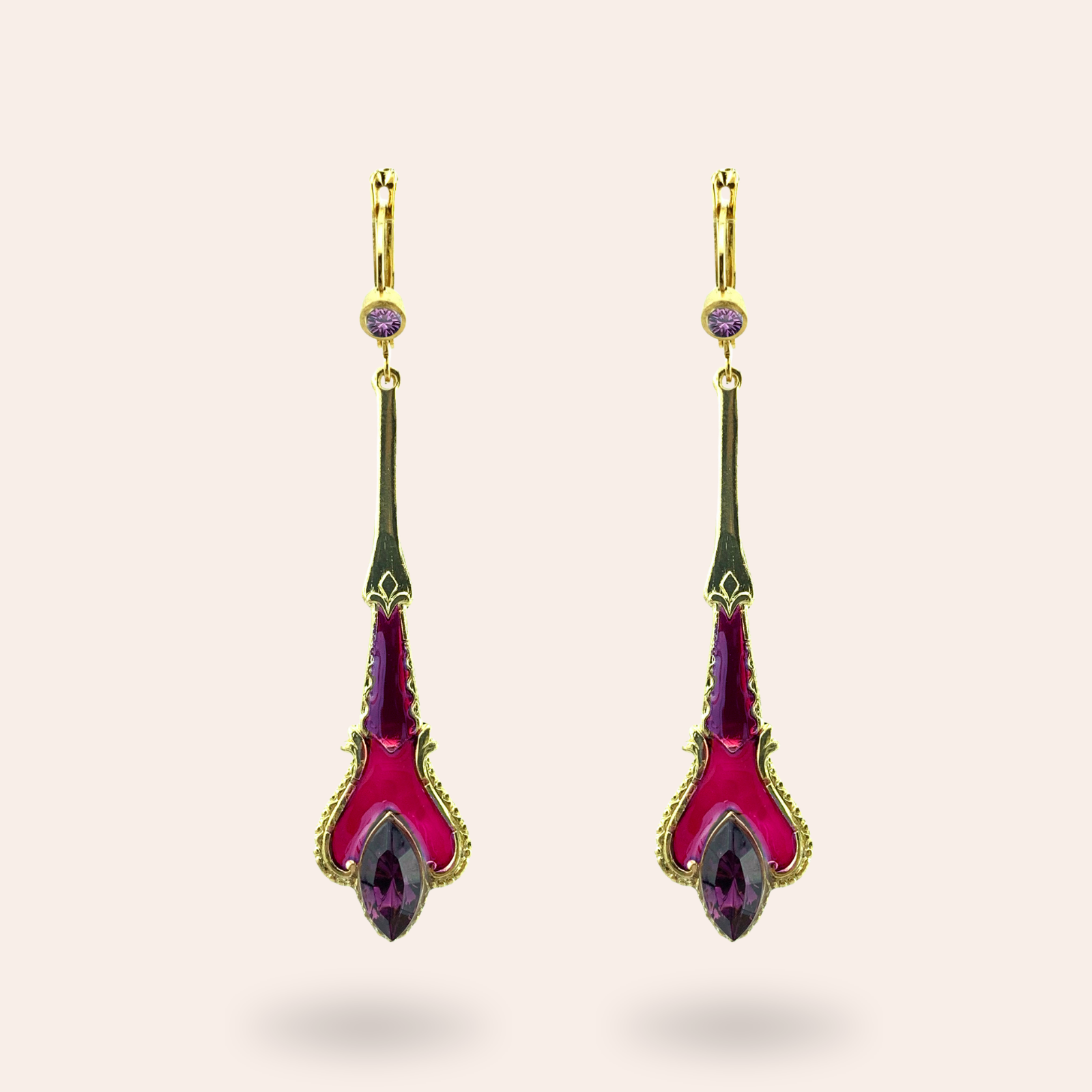 Boucles d'oreilles Chatelaine dorées