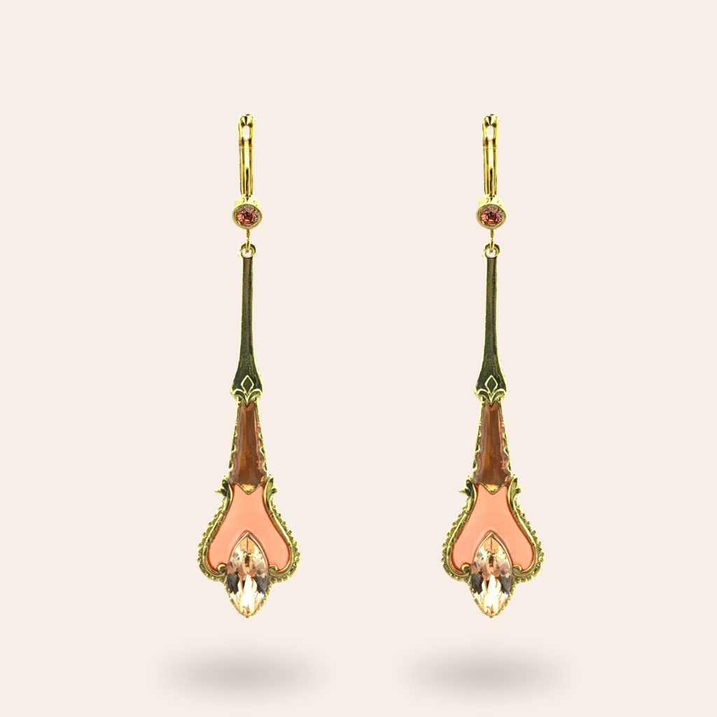 Boucles d'oreilles Chatelaine dorées